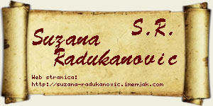 Suzana Radukanović vizit kartica